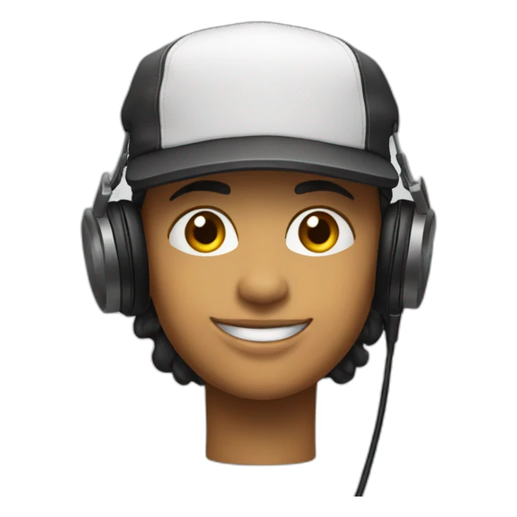  dj piel clara con  gorra sticker