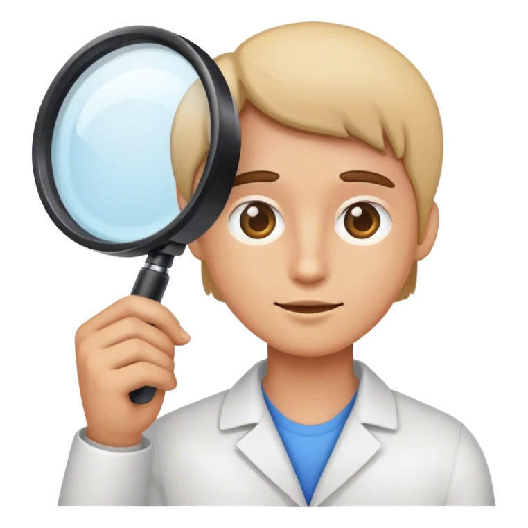 workflow with magnifying glas sticker