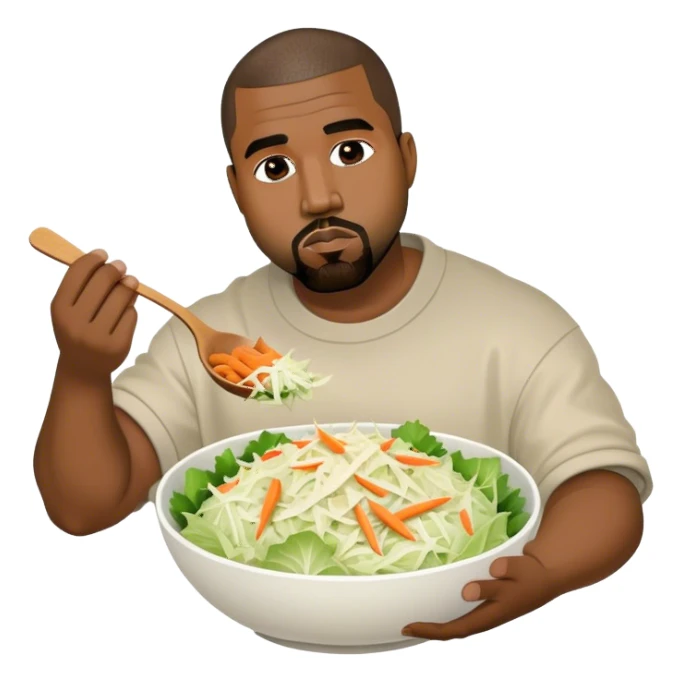Kanye west holding coleslaw  sticker