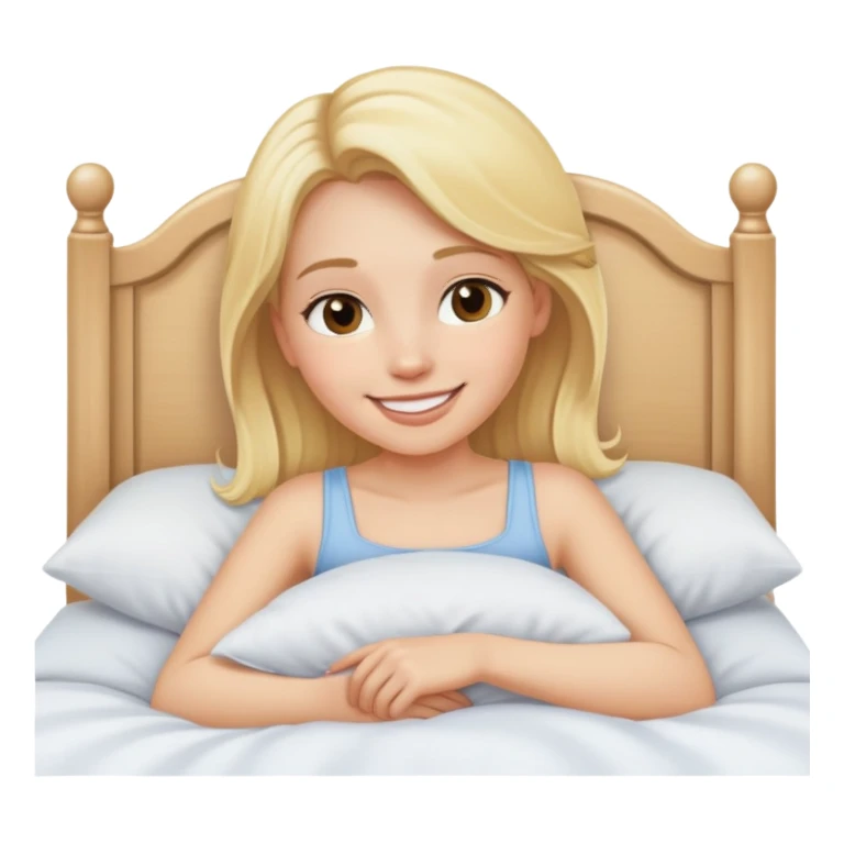 girl in bed sticker