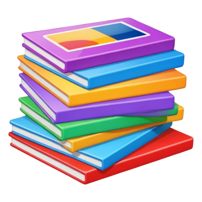 A stack of postcards sticker