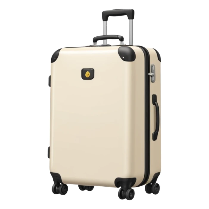 aesthetic ivory minimal suircase with wheels sticker