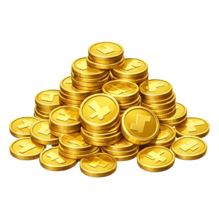 Golden coins sticker