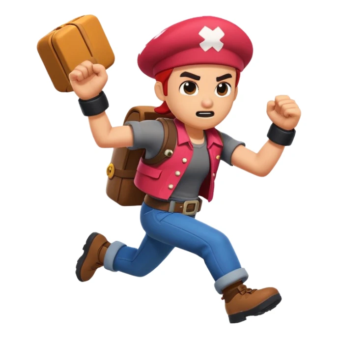 Brawl Stars character running sticker