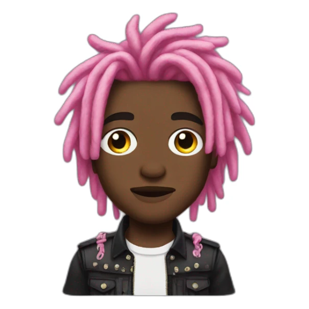 lil uzi vert , pink hair dread sticker