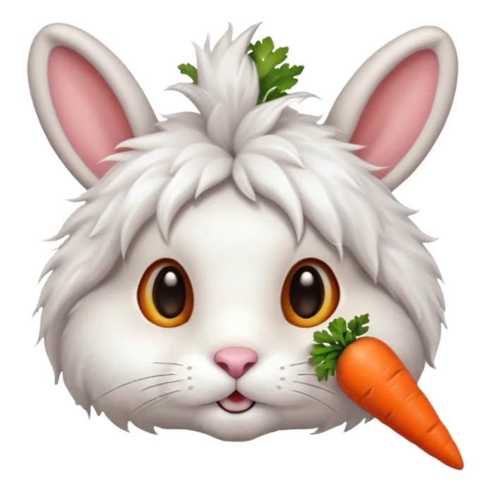 Bunny with Carot Head ￼ sticker