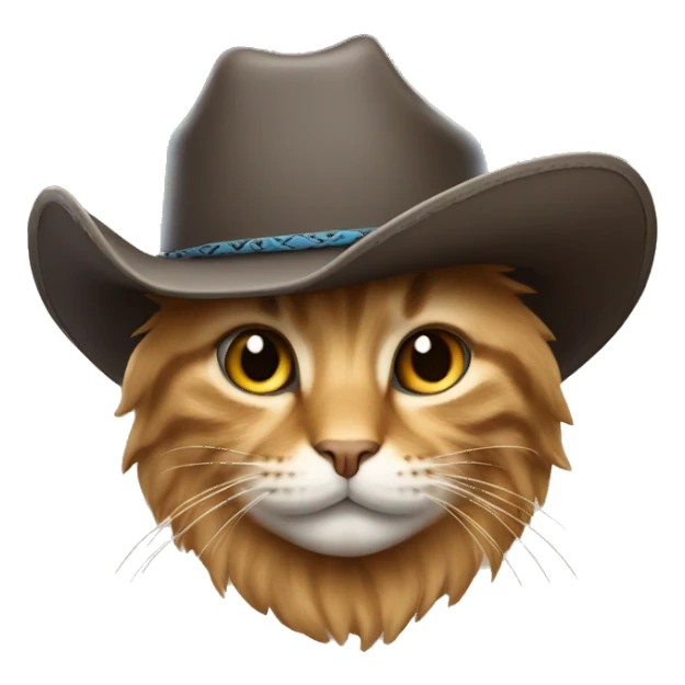 Cat in cowboy hat sticker