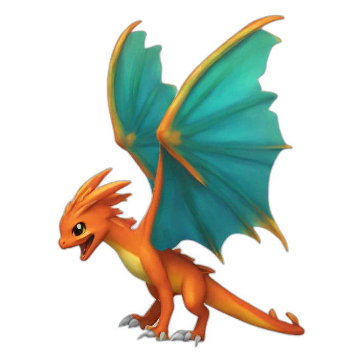 Dracaufeu pokemon ailes déployer sticker
