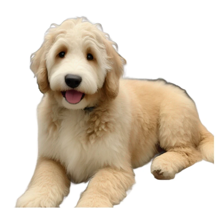 Light tan Burna doodle named Willow sticker