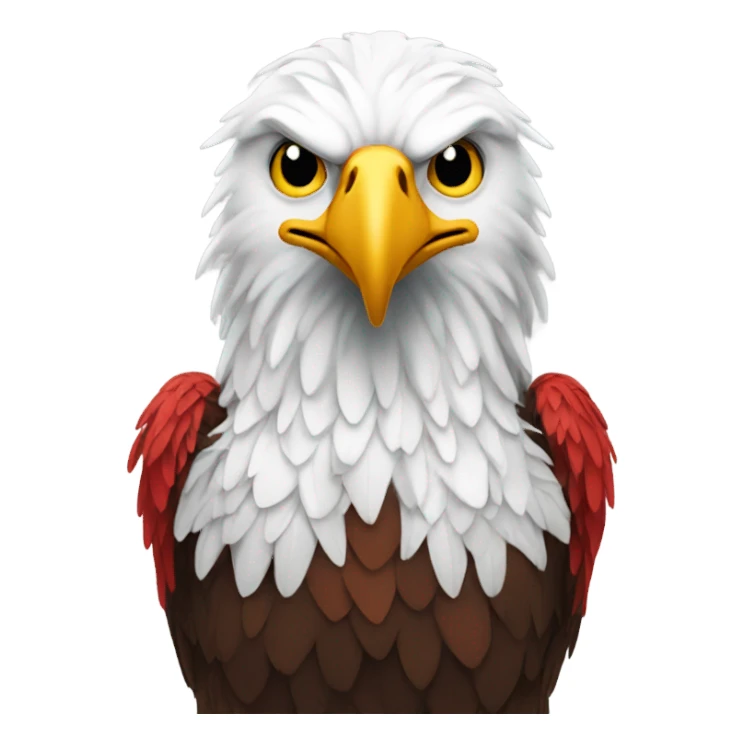 An eagle with red and white colors  sticker