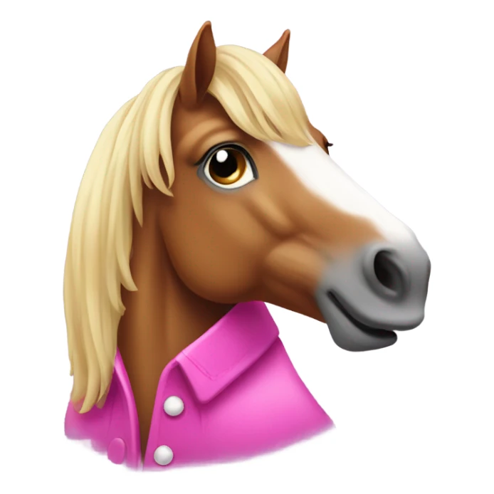 Pink horse sticker