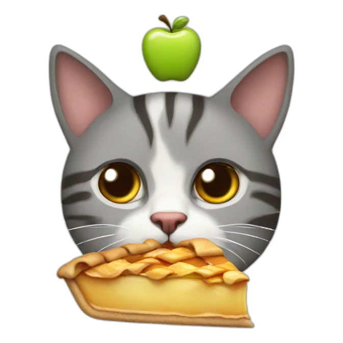 cat-eat-apple-pie sticker