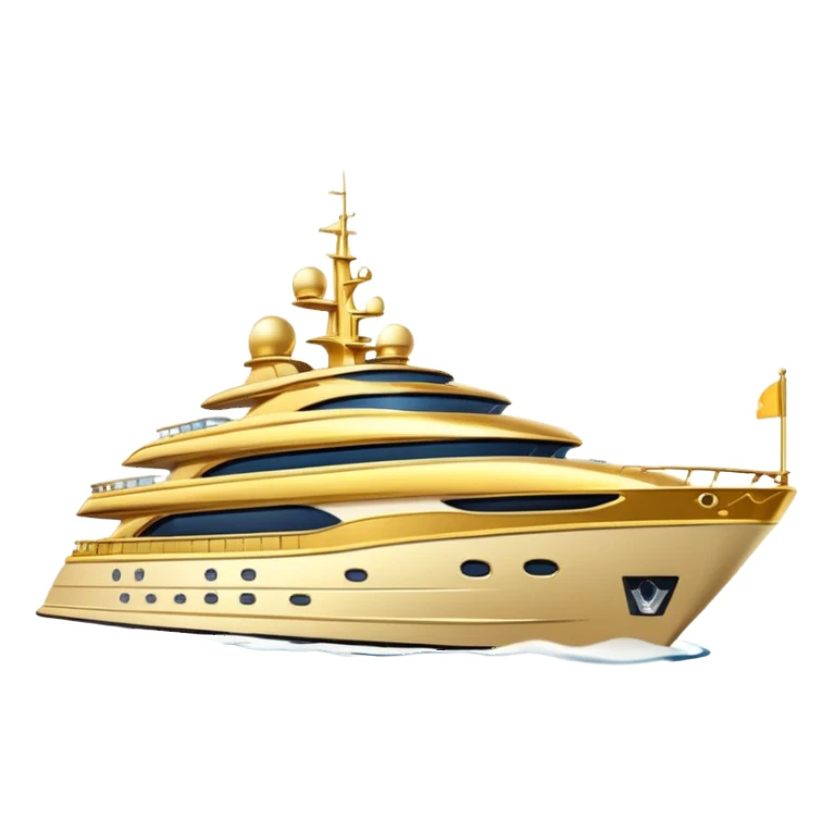 golden yacht sticker