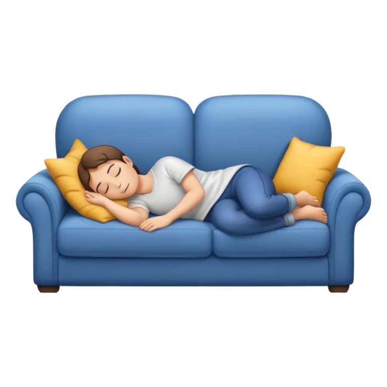 Sleeping on the couch  sticker