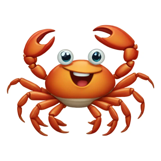 Happy crab sticker