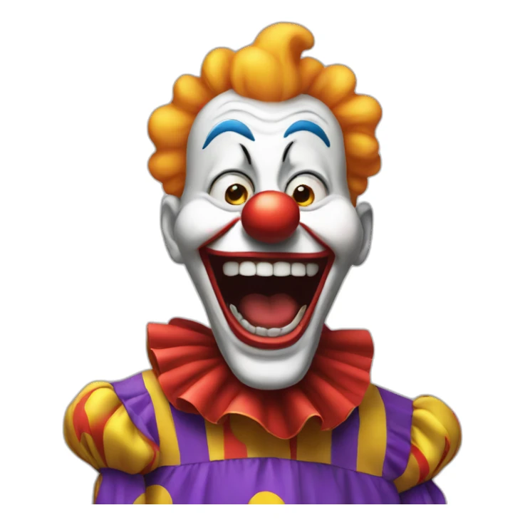 shy clown screaming sticker