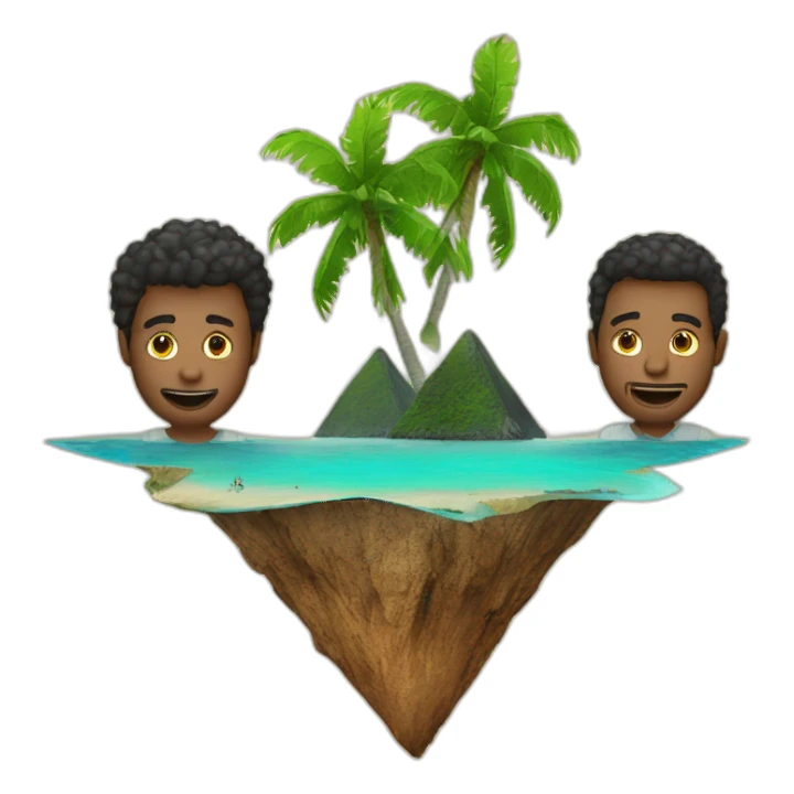 bermuda triangle and 3 mens inside sticker