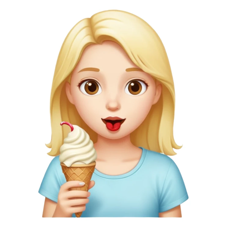 A girl eating ice cream  sticker