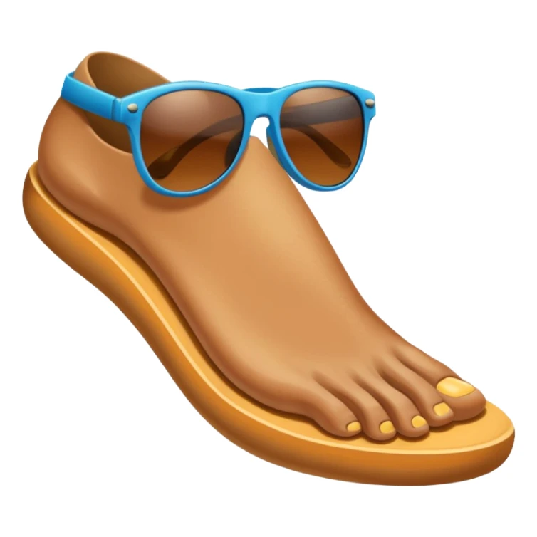 Foot with cool sunglasses  sticker