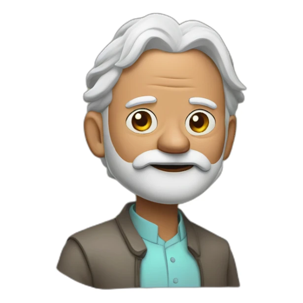 hyper realistic narendra modi as rick from rick and morty sticker