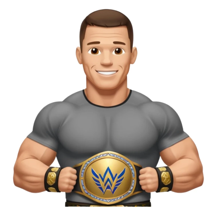 John Cena with wwe championship sticker