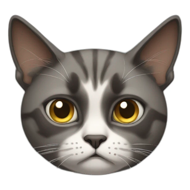 grumpy skinny cat sticker