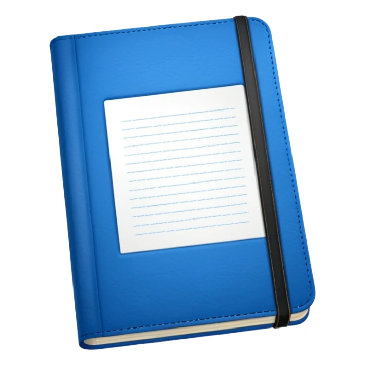 Blue notebook sticker