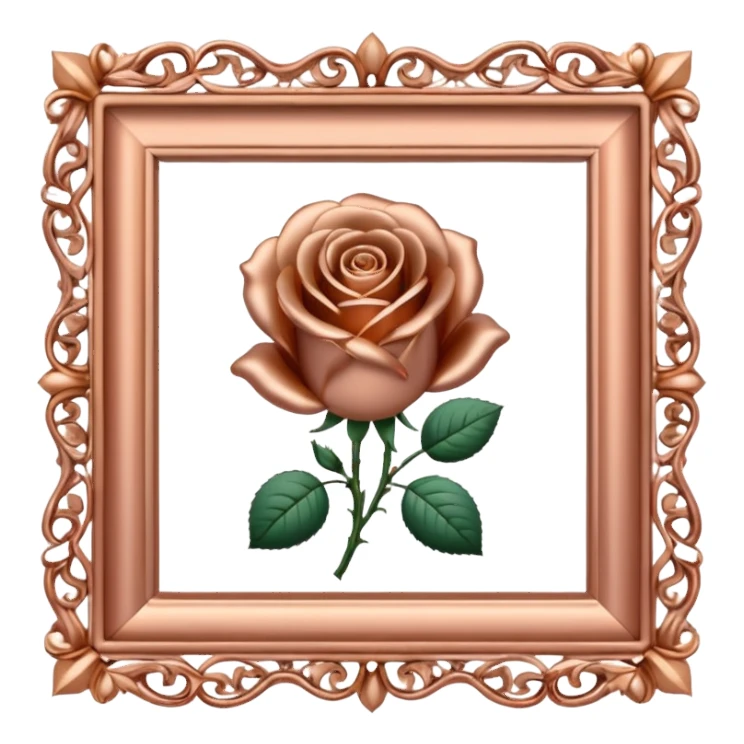  ornate vintage keepsake square rose gold frame sticker