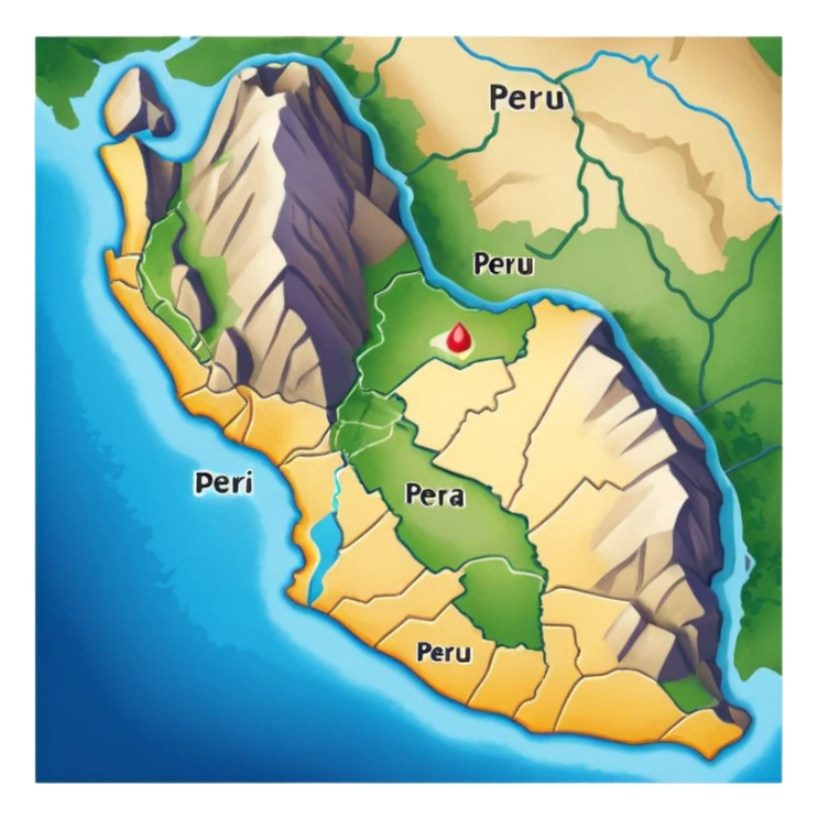 I want that you generate a correct Peru map sticker