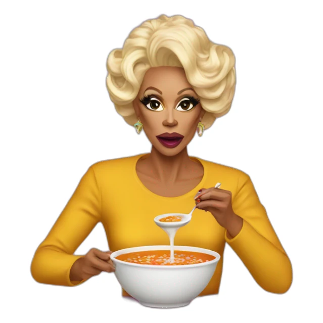 rupaul eating soup sticker