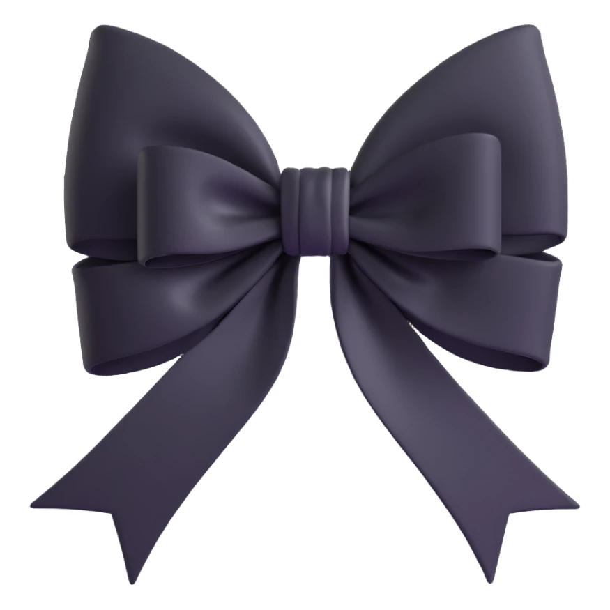 Black white gothic bow effect sticker