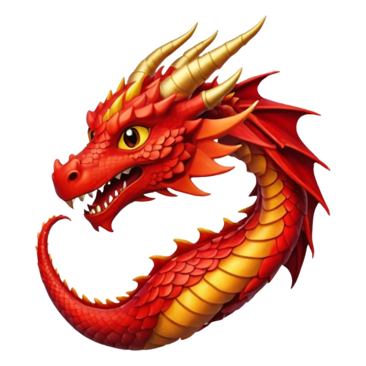 Red dragan emoj sticker