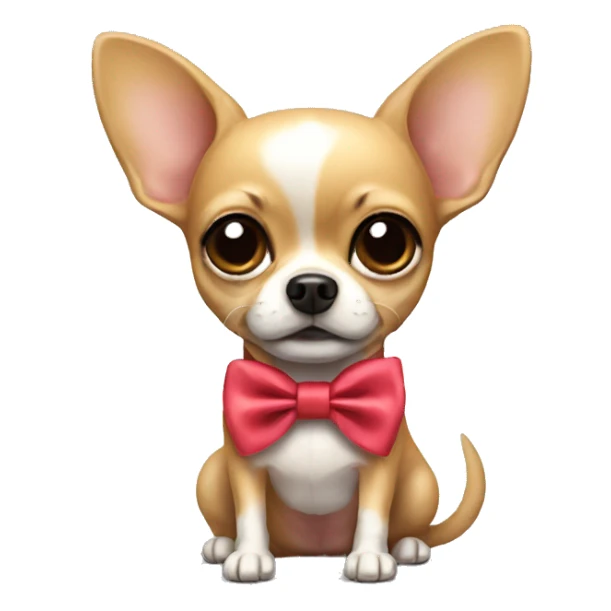 Chihuahua with a bow sticker