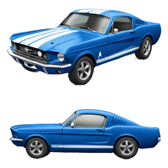 Blue mustang car sticker