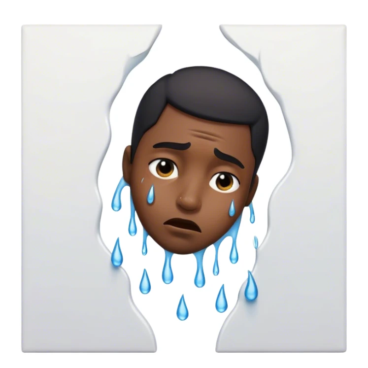 Black person Crying Sliding down the wall  sticker