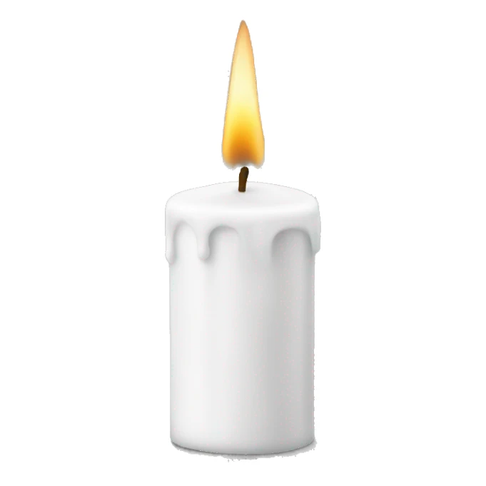 candle white sticker