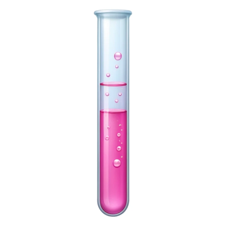 pink liquid in test tube simple bubbling sticker