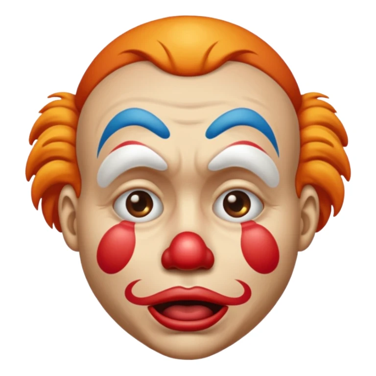 clown face crying emoji sticker