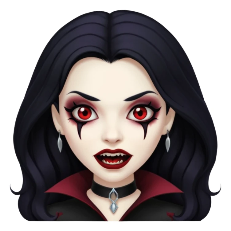 black vampire woman sticker