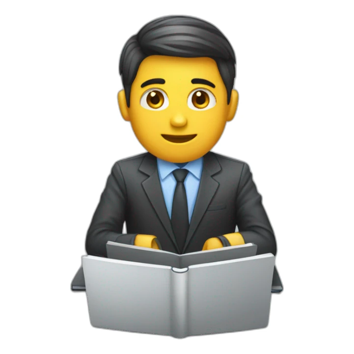 usando notebook linkedin sticker