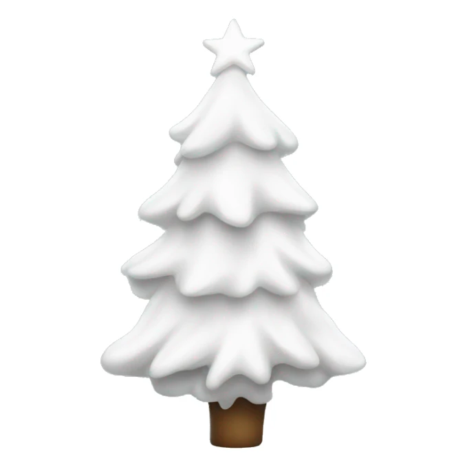 White asthetic clean Christmas tree sticker