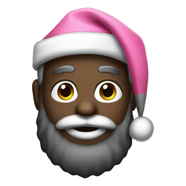 Pink black Santa sticker