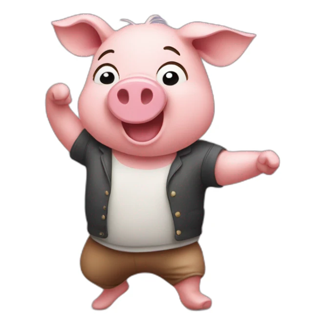Cerdito bailando sticker