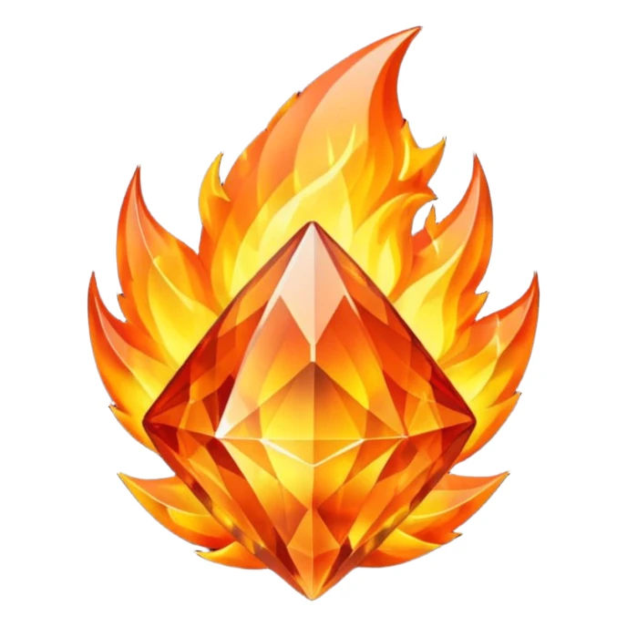 fire cristal sticker