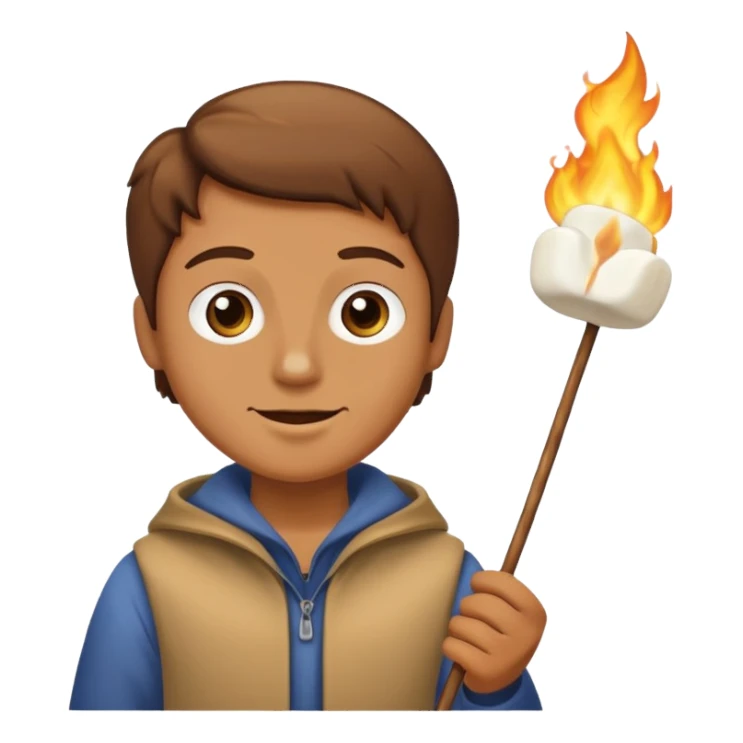 Toasting marshmallows sticker