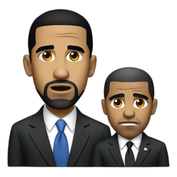 drake with obama angry sticker