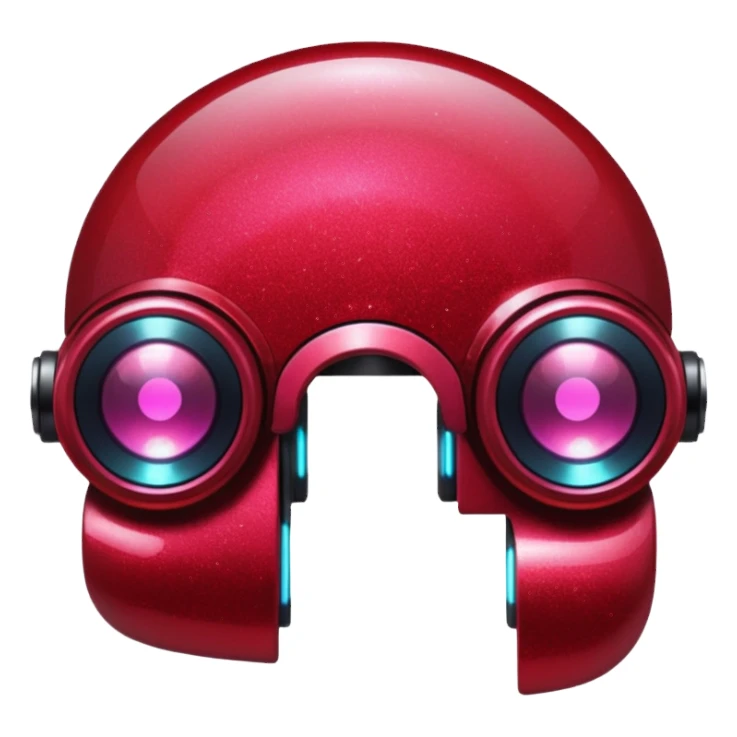 red glitter cyberpunk sticker