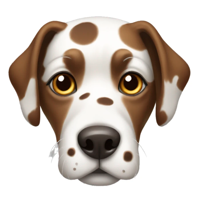 dog with brown and white spots  sticker