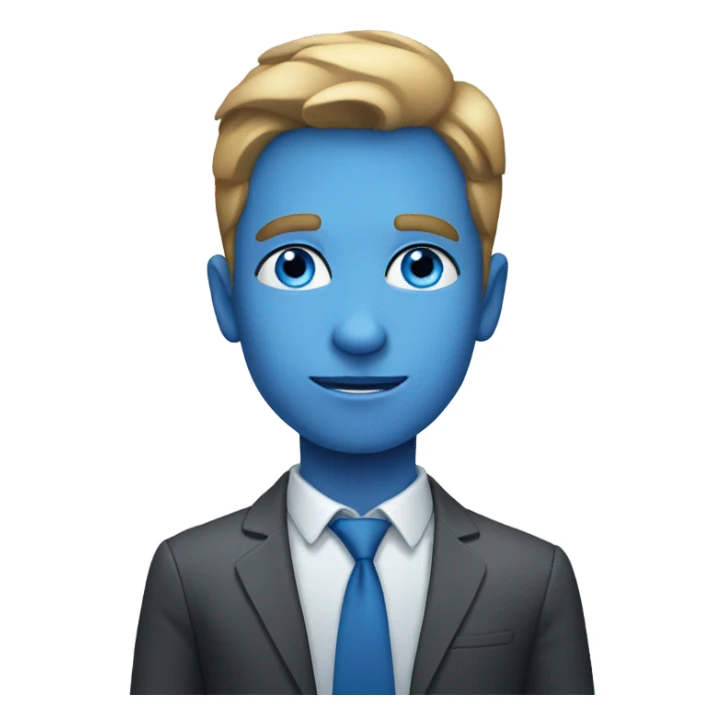 male portrait with blue eyes sticker