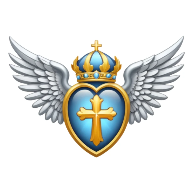 Holy Saint  Emblem with Silver wings sticker